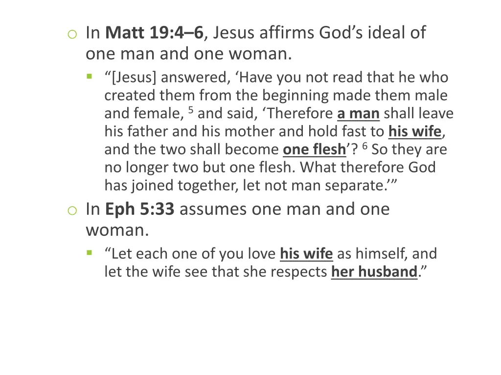 o in matt 19 4 6 jesus affirms god s ideal