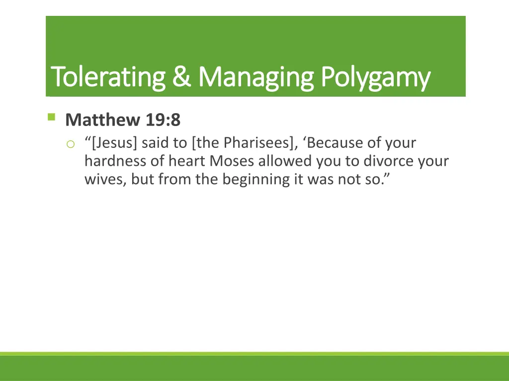 tolerating managing polygamy tolerating managing