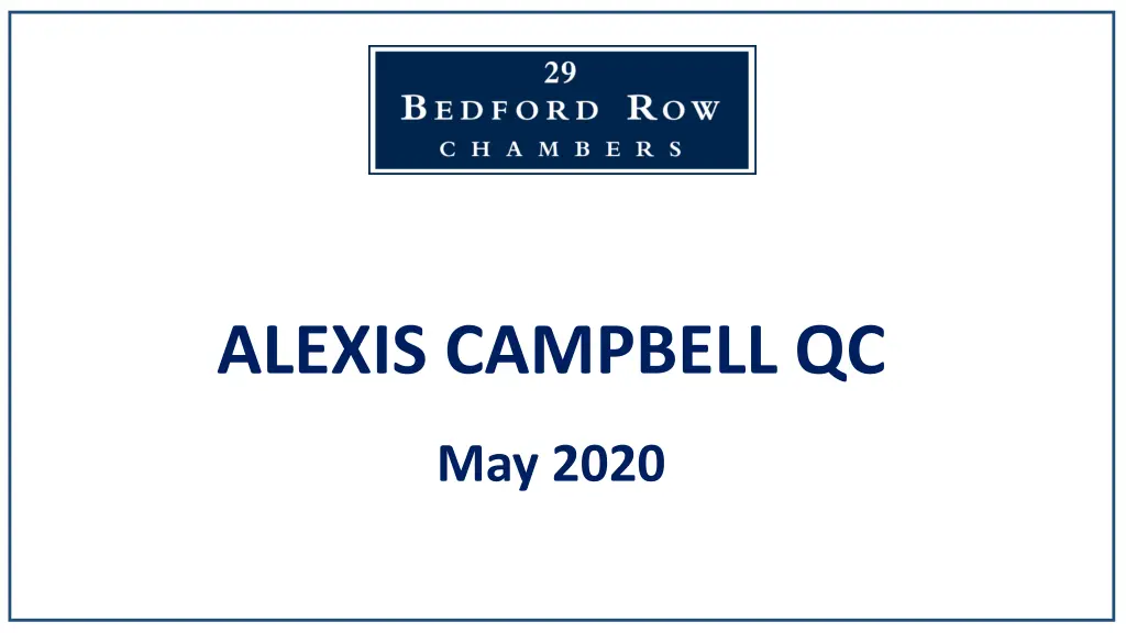 alexis campbell qc