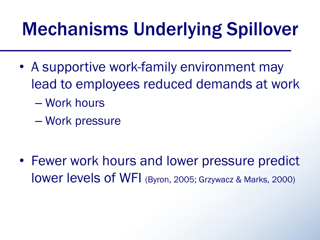 mechanisms underlying spillover