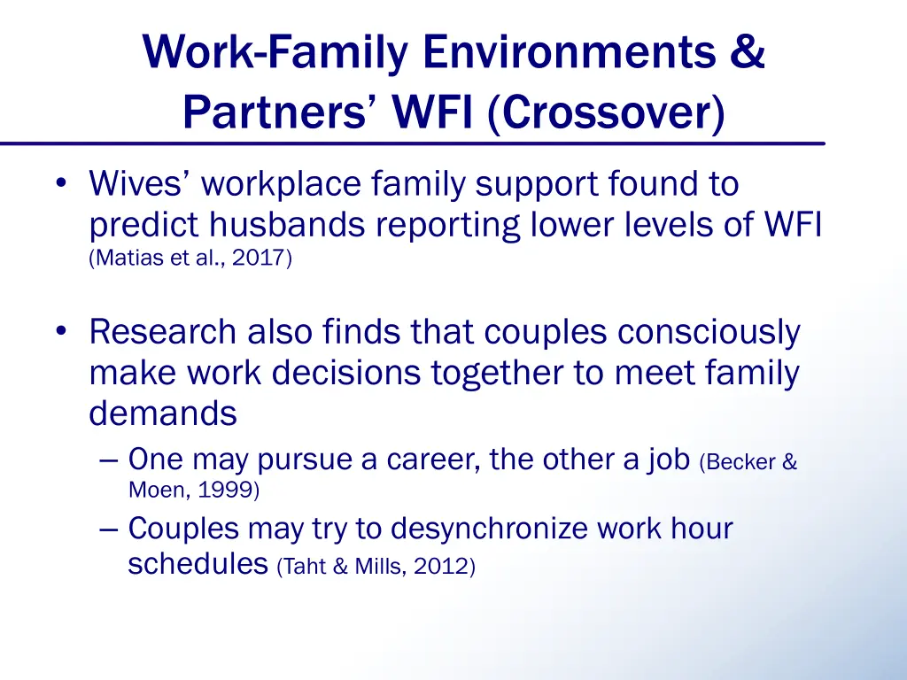 work family environments partners wfi crossover