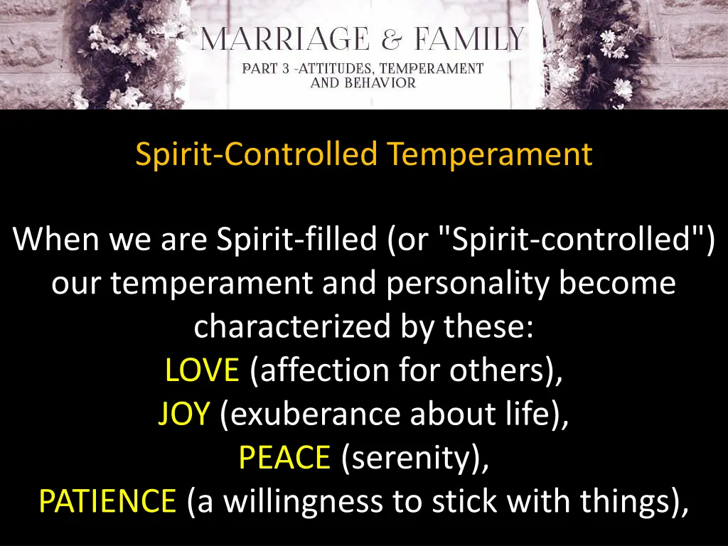 spirit controlled temperament 3