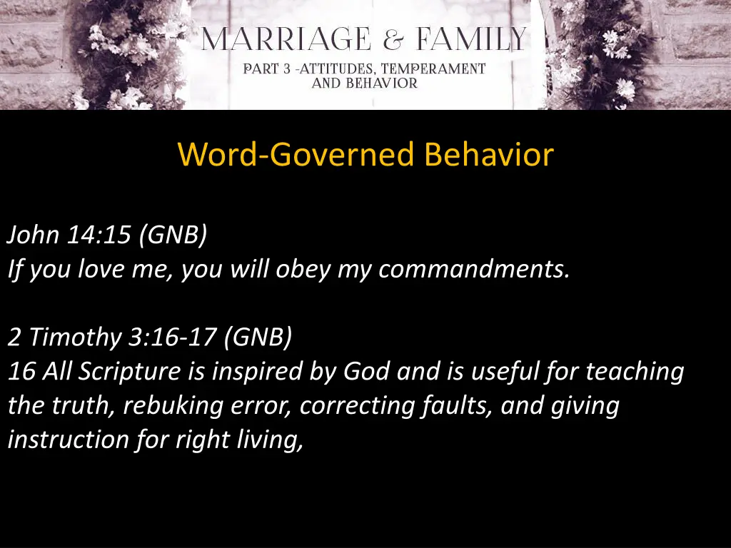 word governed behavior 1