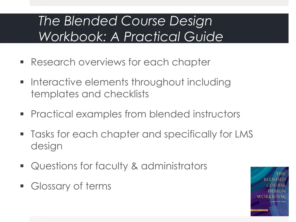 the blended course design workbook a practical