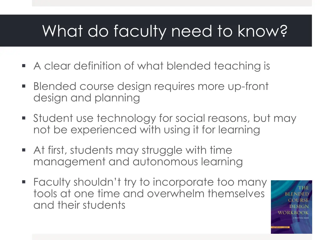 what do faculty need to know
