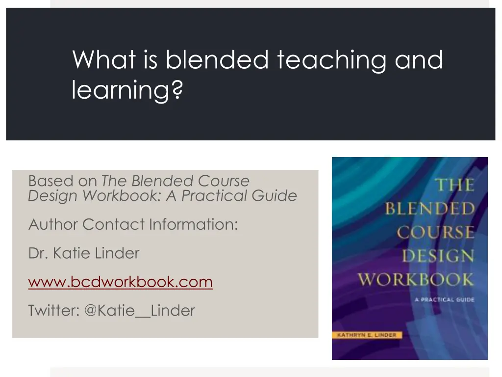 what is blended teaching and learning 1