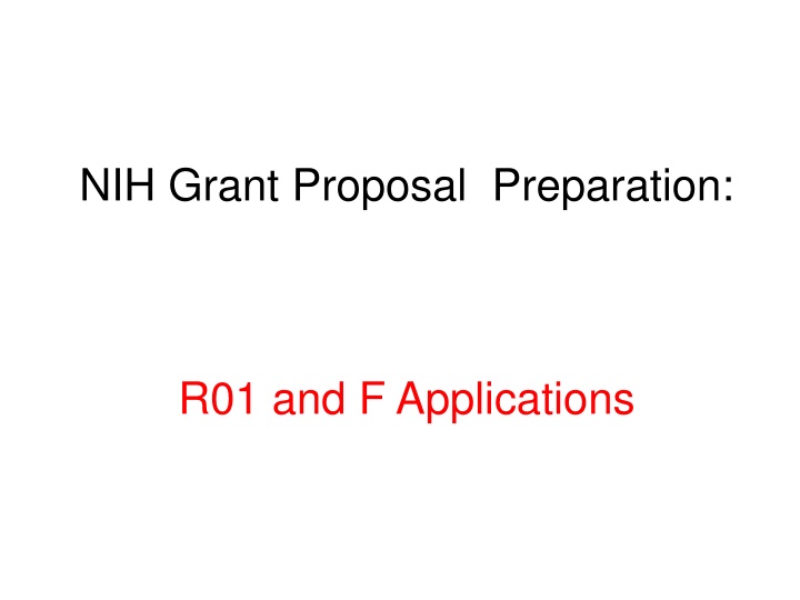 nih grant proposal preparation