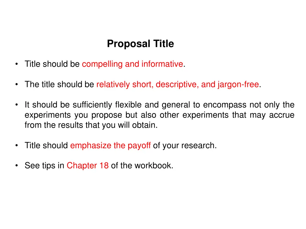 proposal title