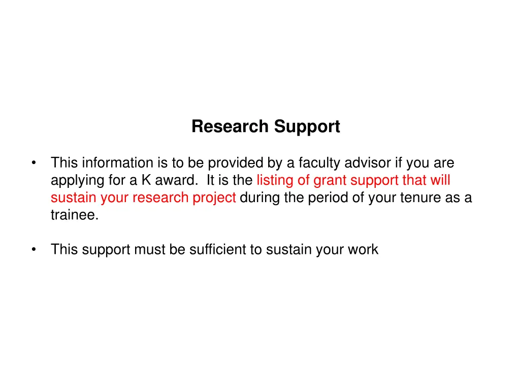 research support