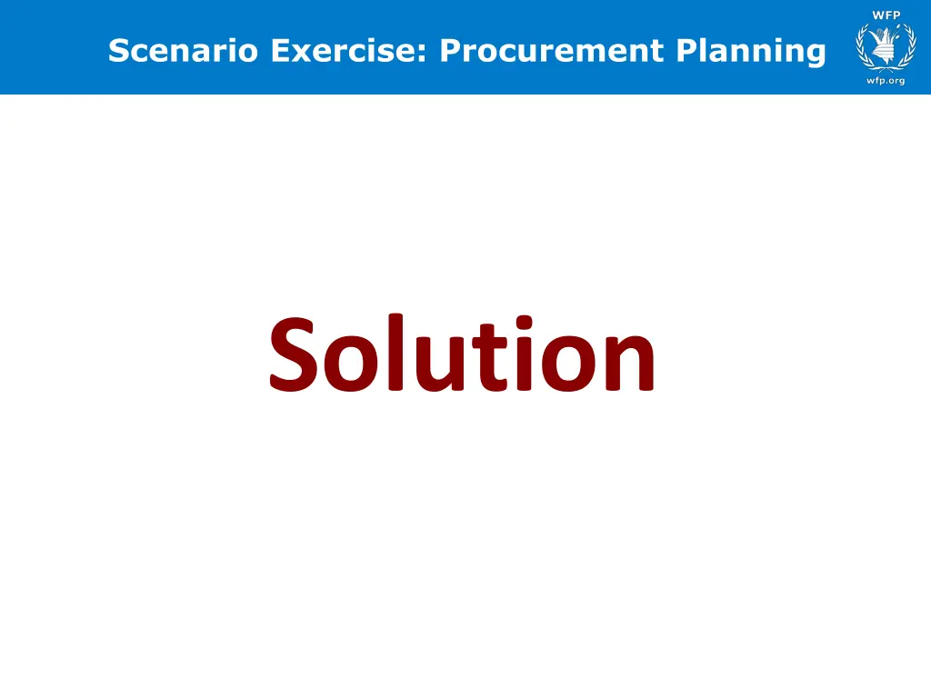 scenario exercise procurement planning 3