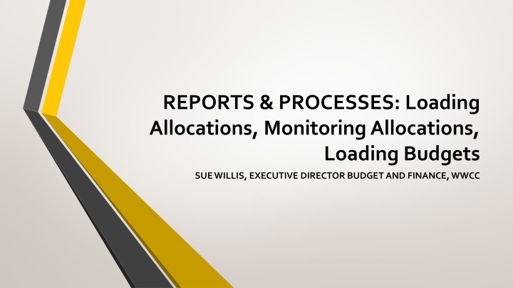 reports processes loading allocations monitoring