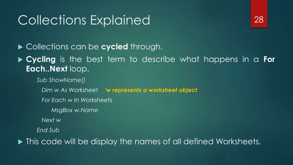 collections explained 4