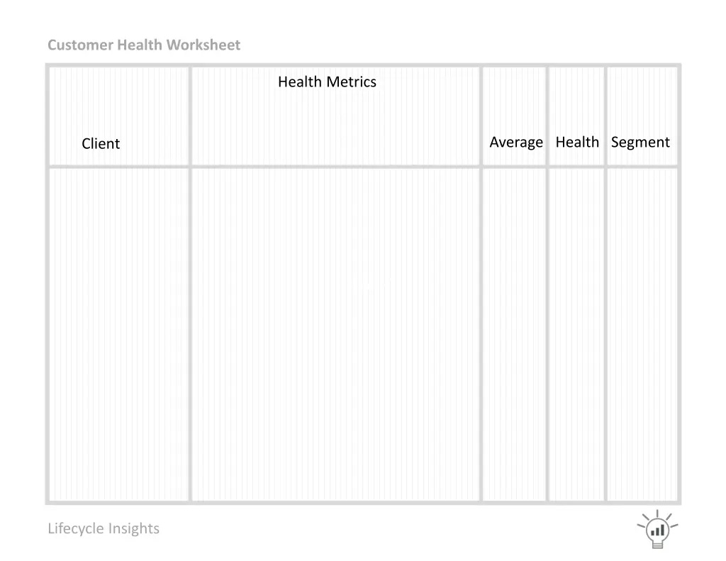 customer health worksheet 2