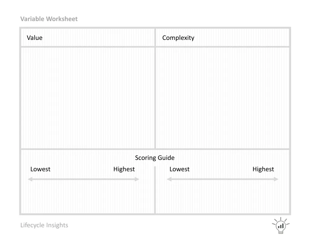 variable worksheet