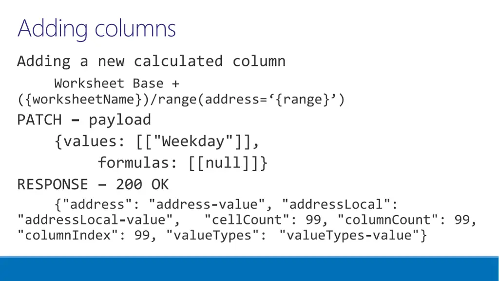 adding columns
