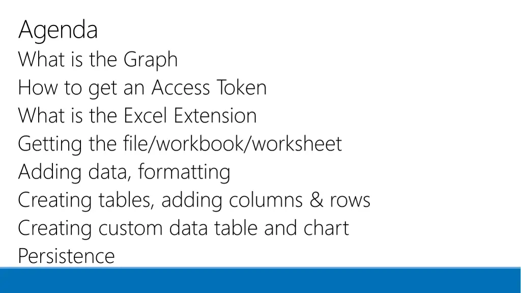 agenda what is the graph how to get an access