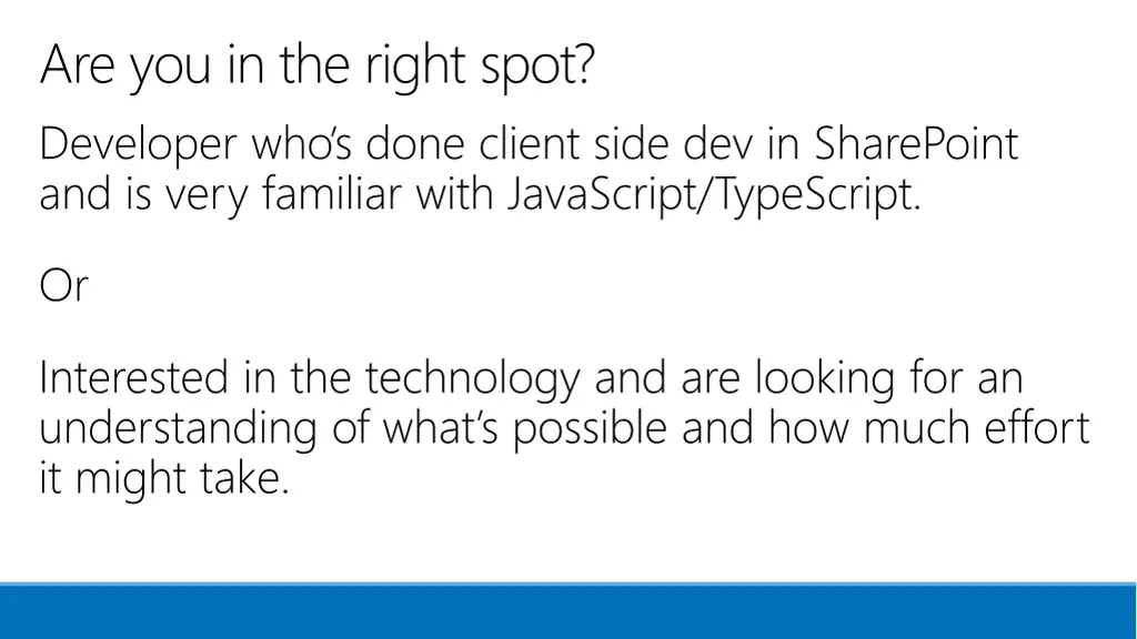 are you in the right spot developer who s done