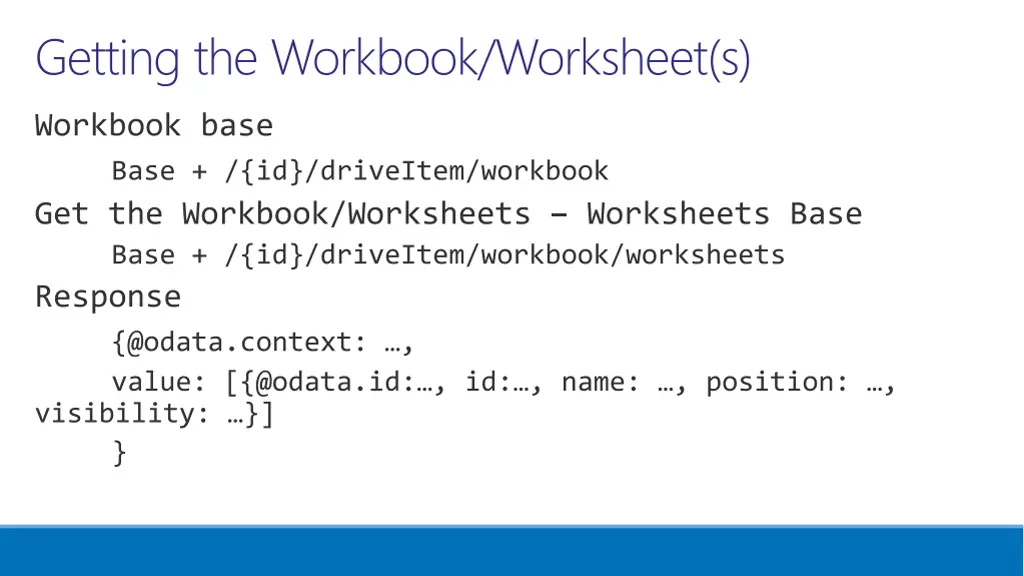 getting the workbook worksheet s