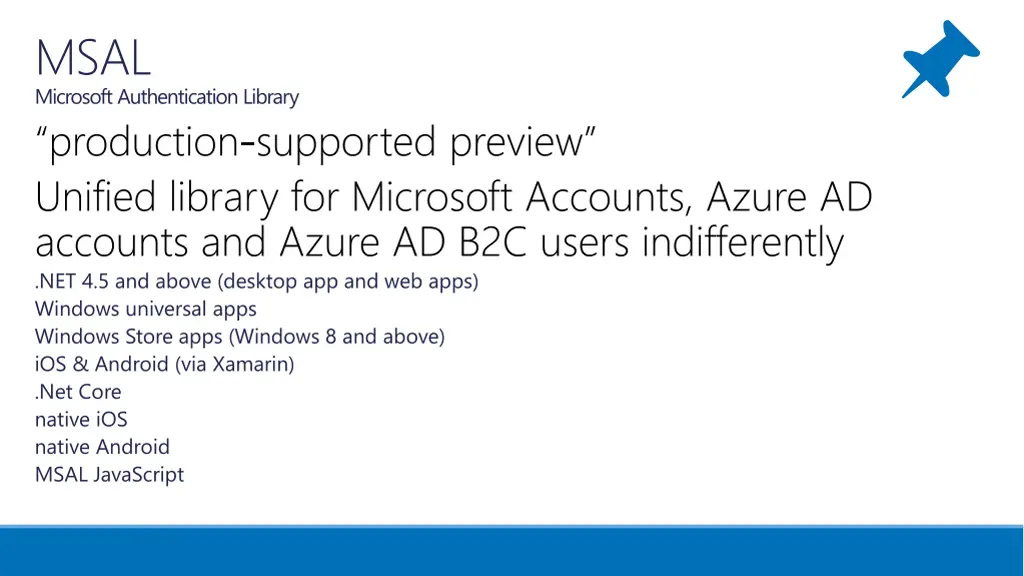 msal microsoft authentication library production