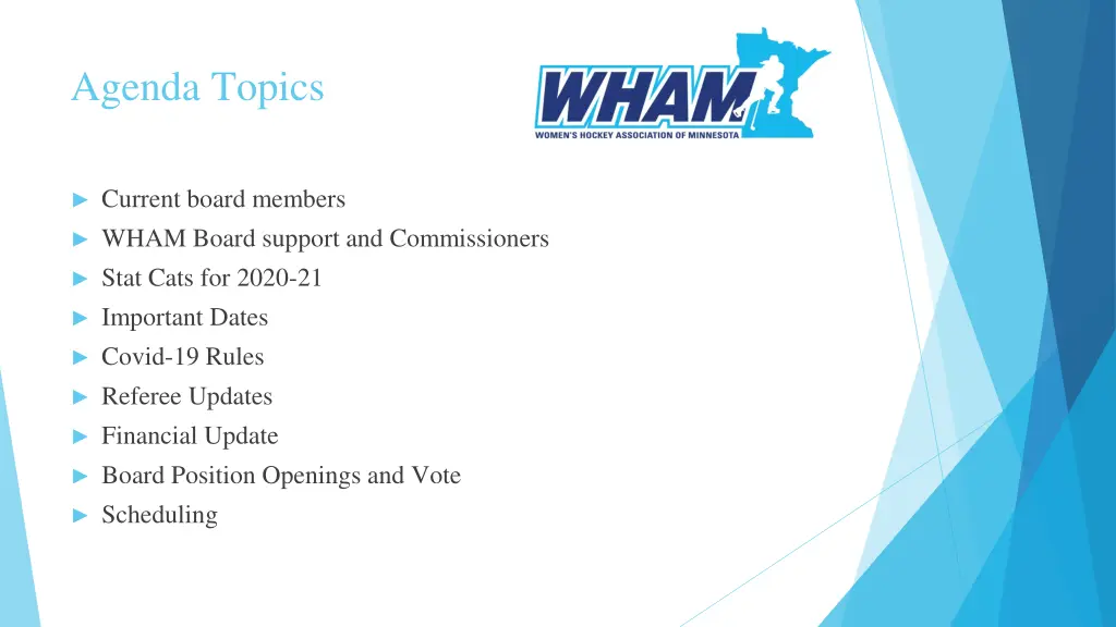 agenda topics