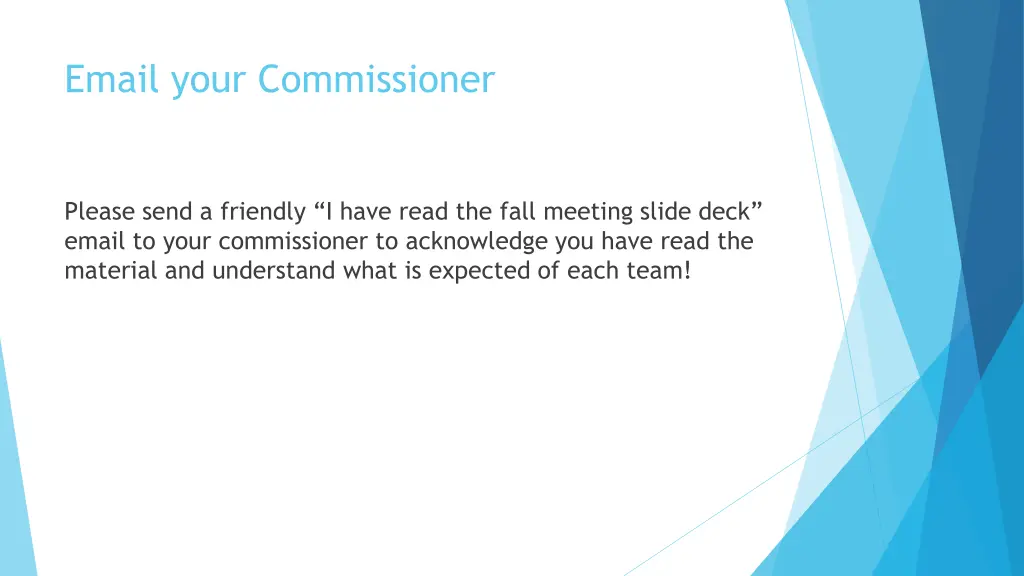 email your commissioner