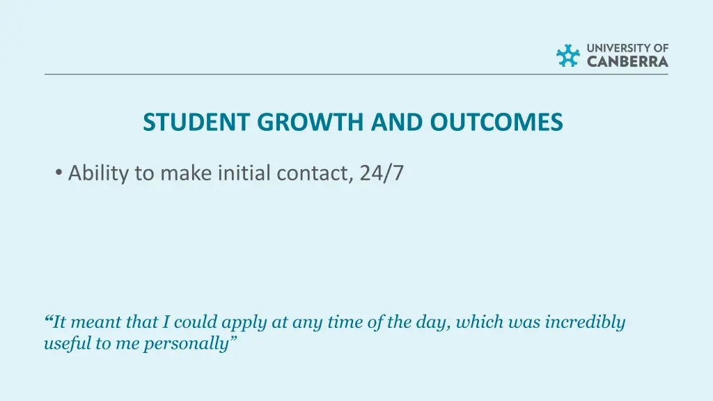 student growth and outcomes