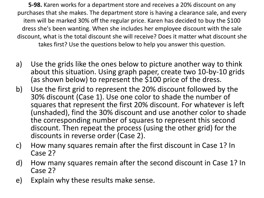 5 98 karen works for a department store