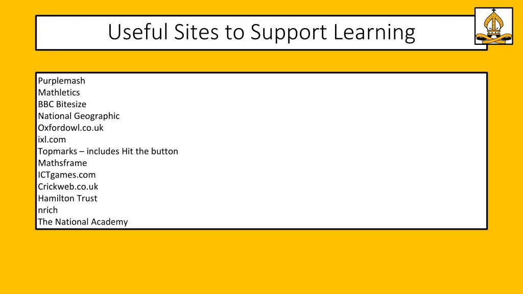 useful sites to support learning