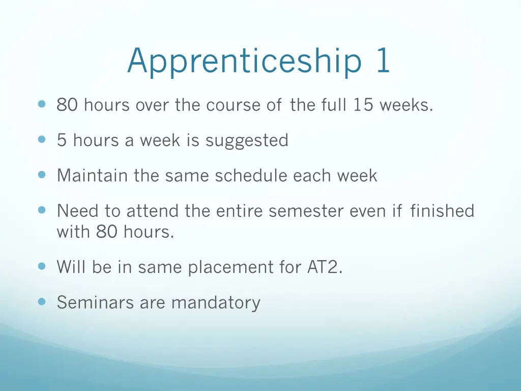 apprenticeship 1
