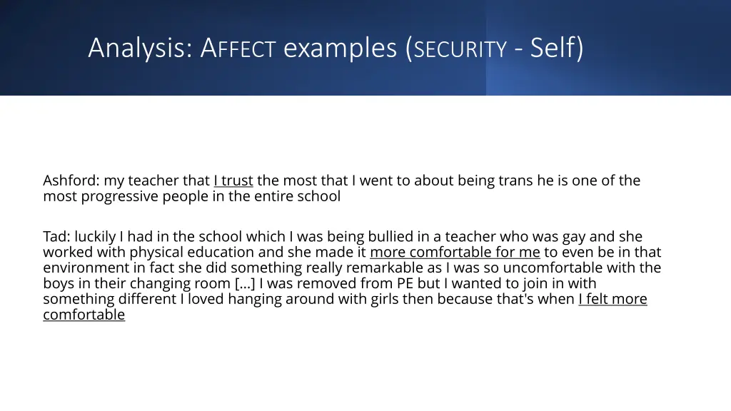 analysis a ffect examples security self