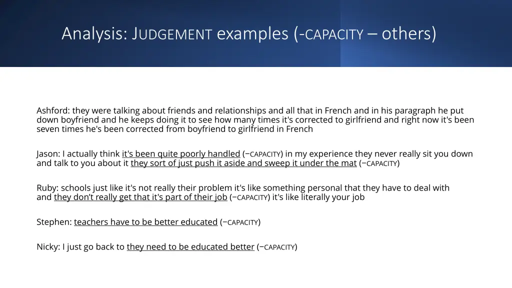 analysis j udgement examples capacity others