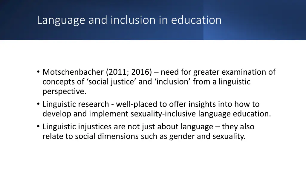 language and inclusion in education