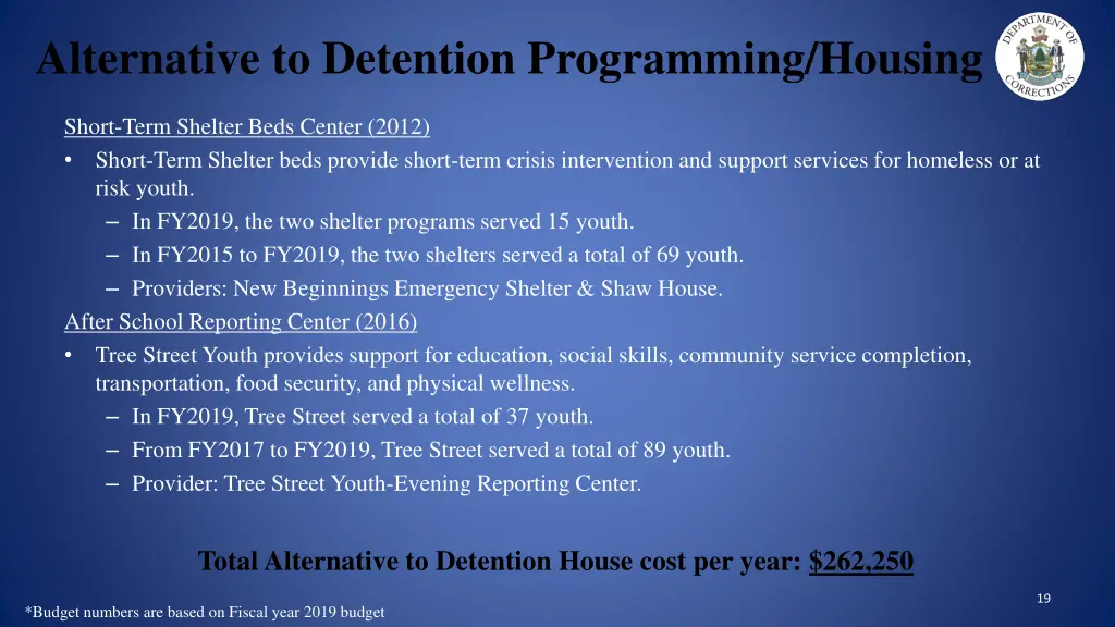 alternative to detention programming housing