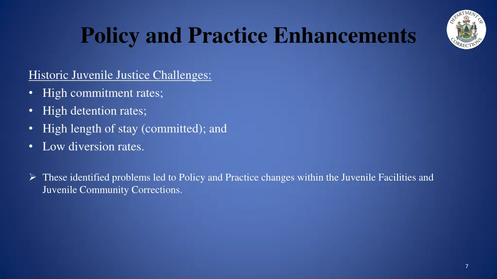 policy and practice enhancements