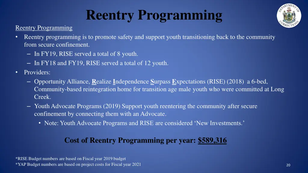 reentry programming