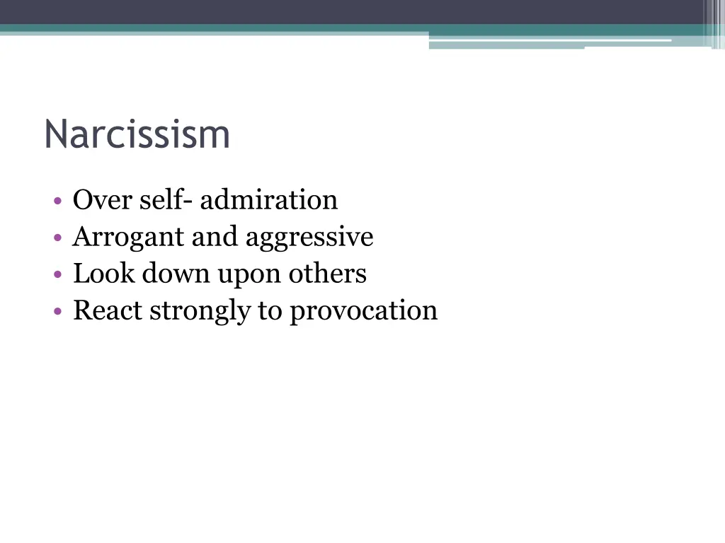 narcissism