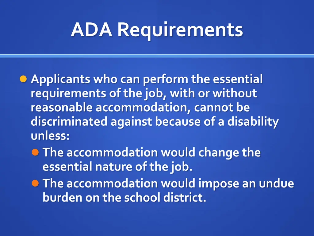 ada requirements