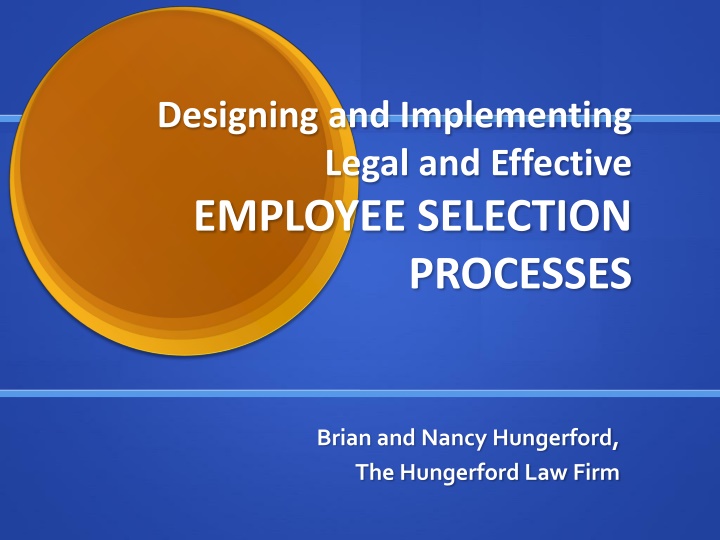 designing and implementing legal and effective