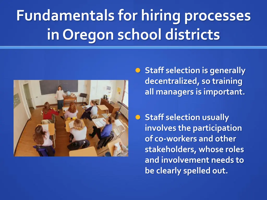 fundamentals for hiring processes in oregon