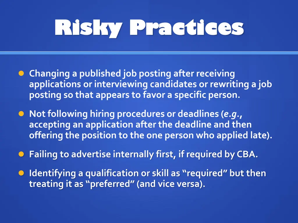 risky practices risky practices