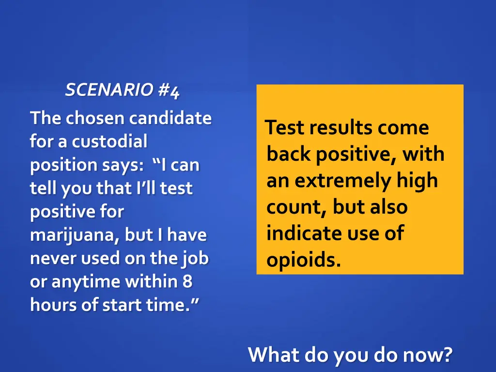test results come back positive with an extremely