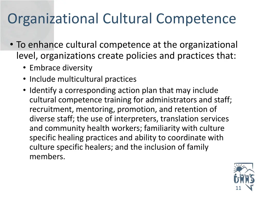 organizational cultural competence