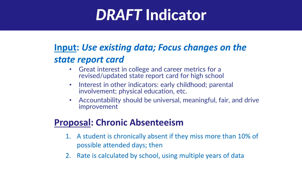 draft indicator