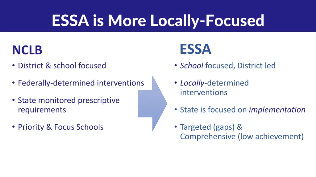 essa is more locally focused