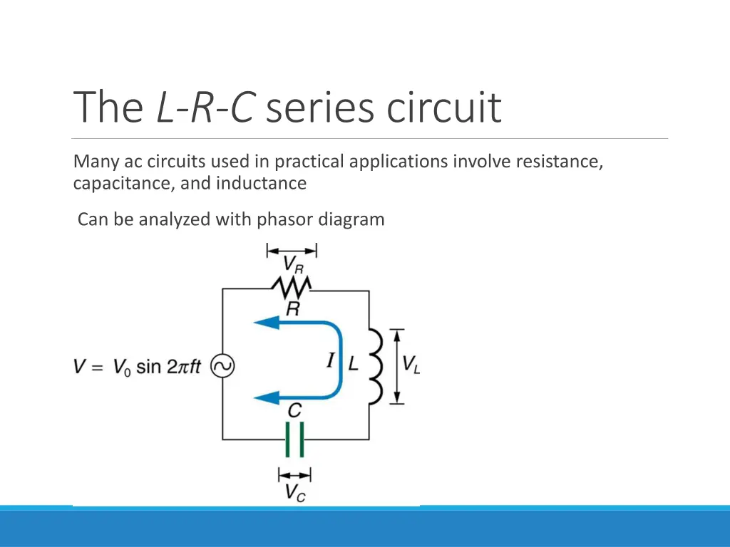 the l r c series circuit