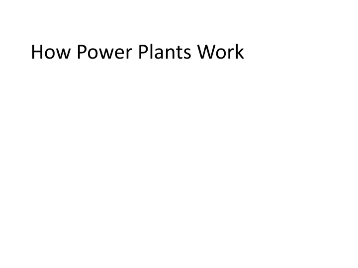 how power plants work