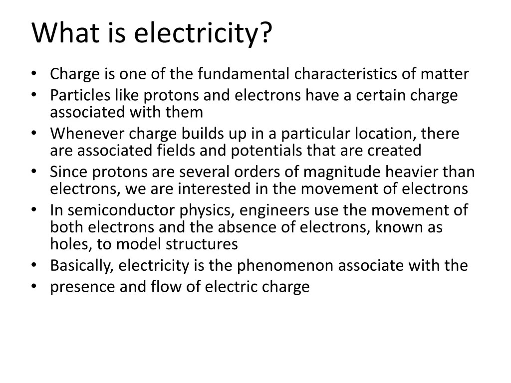 what is electricity