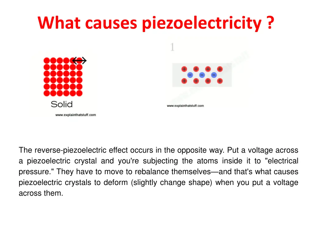 what causes piezoelectricity