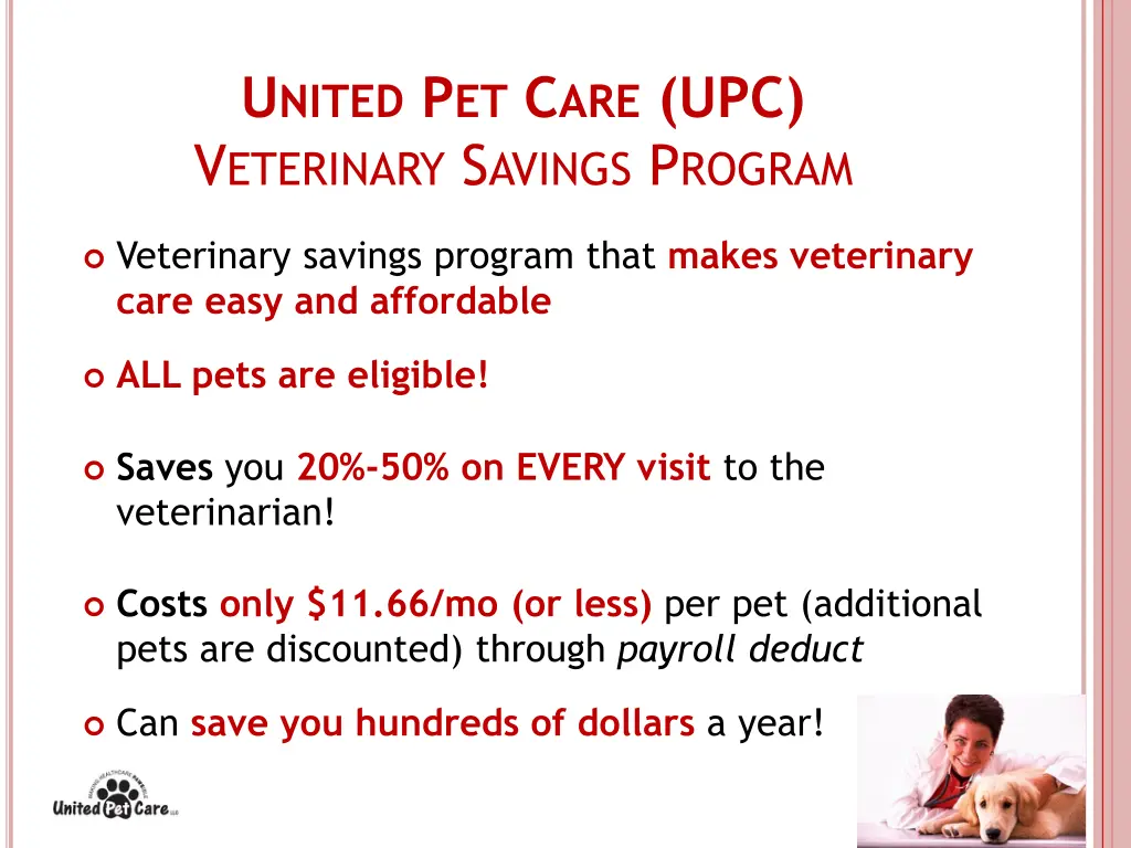 u nited p et c are upc v eterinary s avings
