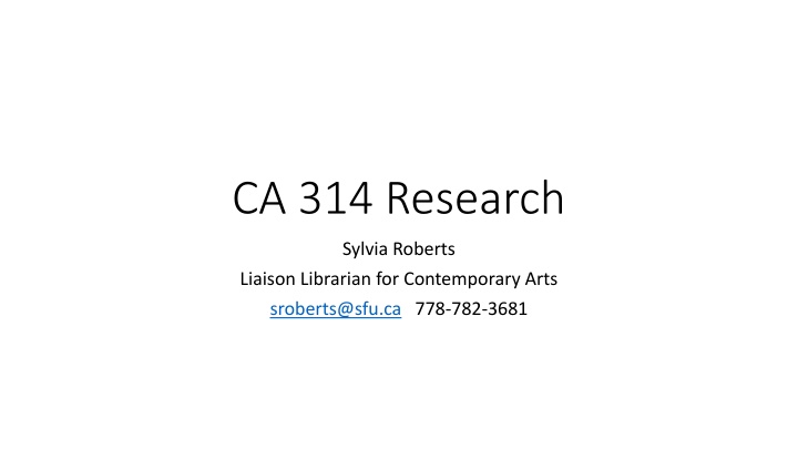 ca 314 research